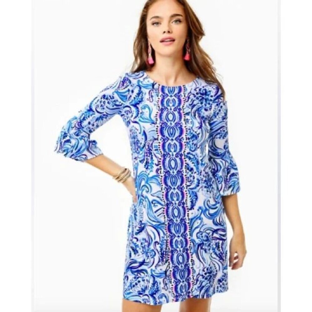 Lily Pulitzer Dont be Jelly Blue Resort Print Ophelia Size- XS